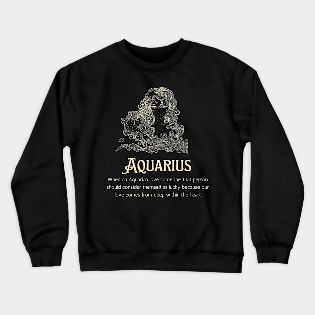 Aquarius Crewneck Sweatshirt by KolekFANART